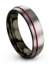 Brushed Grey Tungsten Female Wedding Rings Tungsten Band for Female Engraved I - Charming Jewelers