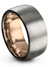 Lady Brushed Anniversary Ring Men&#39;s Wedding Band Tungsten Carbide Ladies Rings - Charming Jewelers