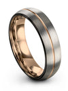 Small Wedding Band for Male Tungsten Carbide Band for Female Grey Promise Rings - Charming Jewelers
