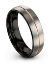 Set of Wedding Band Tungsten 6mm Band Large Dome Ring Grey Anniversary Her - Charming Jewelers