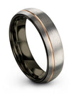 Grey Ring Promise Rings Wedding Bands Set for Him and Girlfriend Tungsten - Charming Jewelers