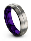Plain Promise Band Brushed Tungsten Bands for Her Grey Men&#39;s 6mm 50 Year Grey - Charming Jewelers