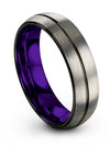 Wedding Engagement Band Tungsten Bands Natural Finish Grey Engagement Mens Band - Charming Jewelers