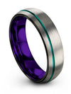 Man Plain Wedding Ring Ladies Band Tungsten 6mm Grey Memory Rings Engagement - Charming Jewelers