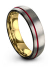 Unique Wedding Bands for Mens Tungsten Wedding Ring for Woman Grey Mid Ring - Charming Jewelers