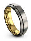 Plain Wedding Rings for His and Her Tungsten Birth Day Rings Minimalistic Bands - Charming Jewelers