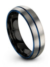 Grey Plated Wedding Band Set Luxury Tungsten Band Grey Engagement Mens Band - Charming Jewelers