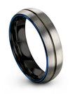 Promise Ring Ladies Grey Gunmetal Tungsten Wedding Rings Ring 6mm for Male Man - Charming Jewelers