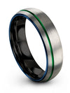 Grey Plain Wedding Rings Unique Tungsten Bands Christmas Male Present Ideas - Charming Jewelers