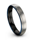 Grey Matching Promise Rings Grey Tungsten Rings for Mens Wedding Bands - Charming Jewelers
