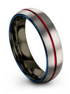 Simple Tungsten Promise Ring Woman 6mm Tungsten Plain Band Best Grey Rings - Charming Jewelers