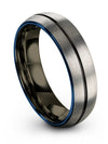 Grey Wedding Bands Set for Him and Him Tungsten Grey Black I Love You Bands - Charming Jewelers