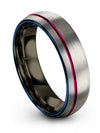 Affordable Wedding Rings for Female Tungsten Grey Bands for Ladies Grey Ring - Charming Jewelers