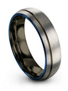 Grey Tungsten Grey Gunmetal Rings for Male Band for Couples Set Promise Bands - Charming Jewelers