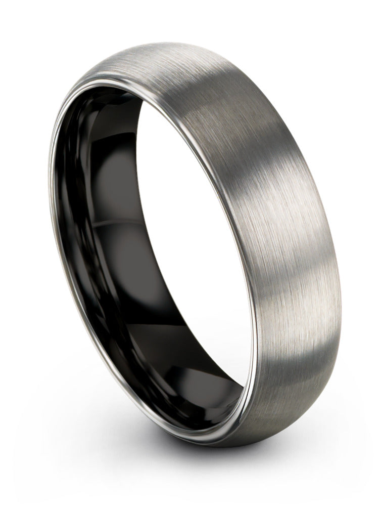 Wedding Ring Grey Set Rare Tungsten Band Engagement Woman's