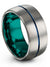 10mm Blue Line Promise Rings for Men's Male Tungsten Womans