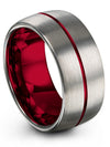 Tungsten Wedding Sets Husband and His 10mm Tungsten Carbide Band Colorful - Charming Jewelers