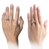 Grey Wedding Rings Her and Girlfriend Wedding Rings Set for Girlfriend - Charming Jewelers