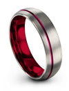 Tungsten Anniversary Ring Guys Grey Tungsten Carbide Mens Wedding Band Matching - Charming Jewelers