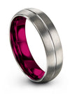 Wedding Ring Sets for Ladies Tungsten Band for Scratch Resistant Grey Dome Ring - Charming Jewelers