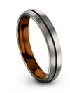 Tungsten Men Wedding Band Grey Simple Tungsten Ring Male Bands Personalized - Charming Jewelers