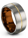 Plain Promise Rings Sets for Fiance and Boyfriend Personalized Tungsten Band - Charming Jewelers