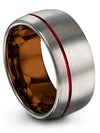Modern Wedding Ring Tungsten Grey Wedding Ring Cousin Band Lady Anniversary Ring - Charming Jewelers