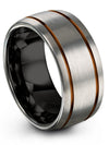 Mens and Ladies Wedding Bands Set Husband and Wife Tungsten Wedding Ring Grey - Charming Jewelers