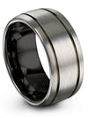 Tungsten Brushed Wedding Rings Tungsten Engraved Rings for Male Plain Grey - Charming Jewelers