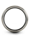 Tungsten Womans Wedding Band Grey Wedding Band Men Tungsten Couples Matching - Charming Jewelers