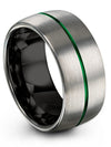 Woman&#39;s Wedding Band Grey Tunsen Rings Mens Personalized Couple Bands Matching - Charming Jewelers