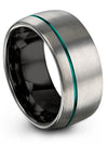 Wedding Bands for Couple Grey Tungsten Bands for Man and Woman Sets Unique - Charming Jewelers