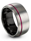 Men Engagement Woman&#39;s and Wedding Band Womans Wedding Ring Grey and Tungsten - Charming Jewelers