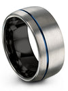 Grey Him and Girlfriend Wedding Bands Sets Tungsten Wedding Band Set Promise - Charming Jewelers