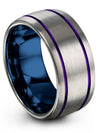 Womans Grey Wedding Rings Tungsten Engagement Female Bands Her and Wife Grey - Charming Jewelers
