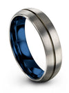 Grey Gunmetal Matching Wedding Rings Tungsten Grey Ring Female Matching Jewelry - Charming Jewelers