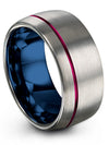 Tungsten Grey Wedding Rings for Woman Carbide Tungsten Wedding Ring Plain Grey - Charming Jewelers
