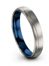 Wedding Band Personalized Grey Tungsten Grey Male Ring Engraved Man Tungsten - Charming Jewelers