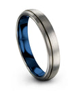 Man Tungsten Carbide Promise Ring Grey Special Edition Ring Couples Grey Band - Charming Jewelers