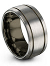 Girlfriend and Her Band Wedding Woman Wedding Band Grey and Tungsten Muslim - Charming Jewelers