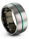 Female Grey Jewelry Tungsten Matching Band Man Metal Rings Engagement Bands Set - Charming Jewelers