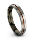 Tungsten Anniversary Band Set Tungsten Woman&#39;s Bands Grey Copper Grey Metal - Charming Jewelers