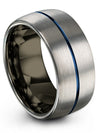 Wedding Ring for His and Husband Set Woman&#39;s Band with Tungsten Grey Plated - Charming Jewelers