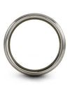Plain Wedding Rings for Girlfriend and Husband Grey Tungsten Carbide Band - Charming Jewelers
