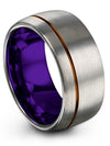 Awesome Promise Rings Tungsten Bands for Woman&#39;s Grey 10mm Men&#39;s Bands Sets - Charming Jewelers