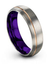 Grey Bands Wedding Ring for Man Men Grey Tungsten Carbide Wedding Ring Grey - Charming Jewelers