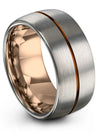 Grey Bands for Weddings Tungsten Matching Wedding Bands for Couples Grey Center - Charming Jewelers