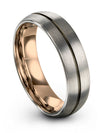 Man Plain Wedding Rings Tungsten Carbide Wedding Ring Grey Couple Bands - Charming Jewelers