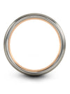 Grey Wedding Band for Couples Tungsten Rings for Ladies Engagement Fiance - Charming Jewelers