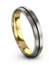 Matching Couple Wedding Bands Tungsten Rings for Male I Love You Mens Grey - Charming Jewelers